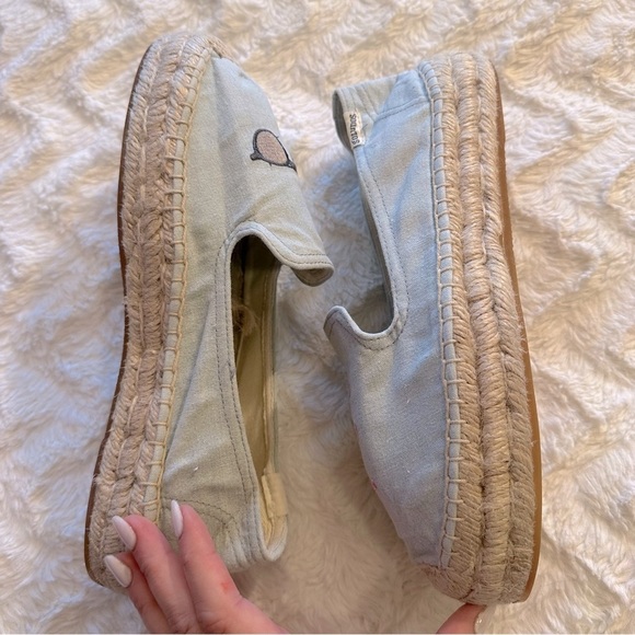 Soludos Light Chambray Embroidered Sunglasses and Bikini Espadrilles Size 9 - Picture 9 of 10